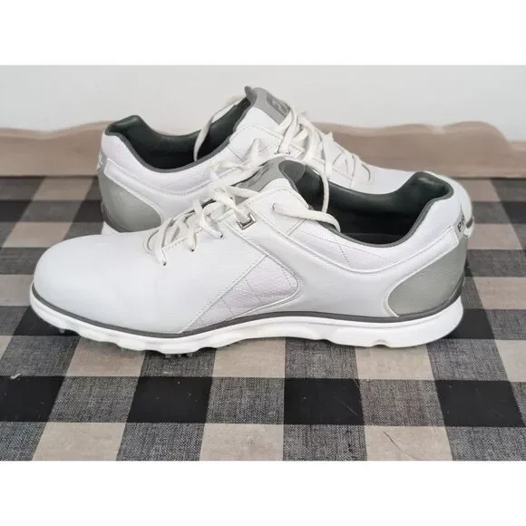 FootJoy Pro SL SoftSpike Golf Shoes White/Gray Men's Size 11 - Picture 5 of 13